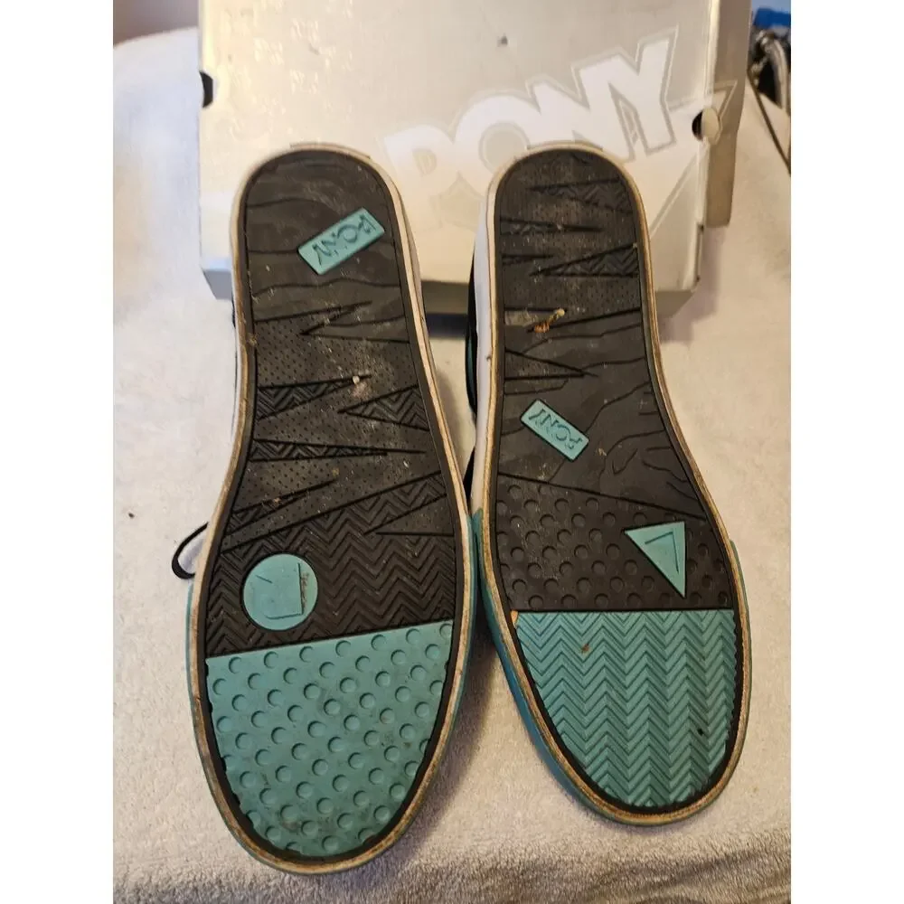 PONY Signature Black Teal White Mens Size 14 ML060BXW Retro Sneakers